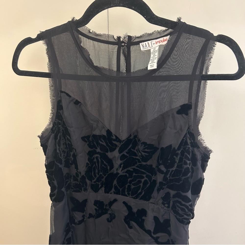 90s Floral Velvet Party Dress